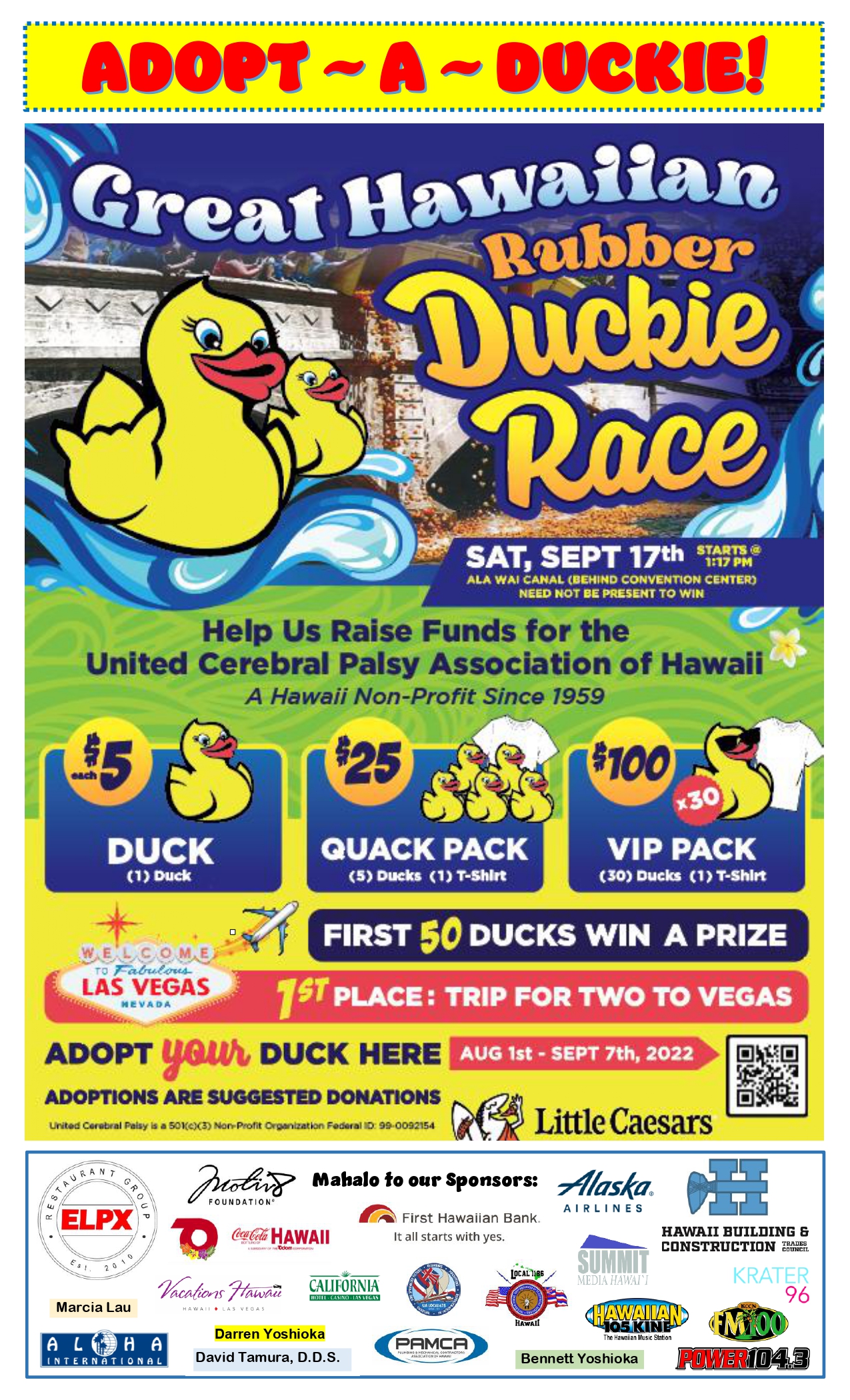 Great Hawaiian Rubber Duckie Race United Cerebral Palsy Association